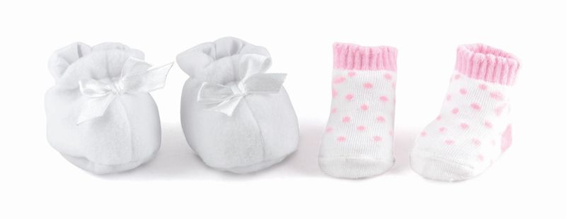 White Baby Doll Shoes &amp; Socks - Accessories for Dolls up to 46cm
