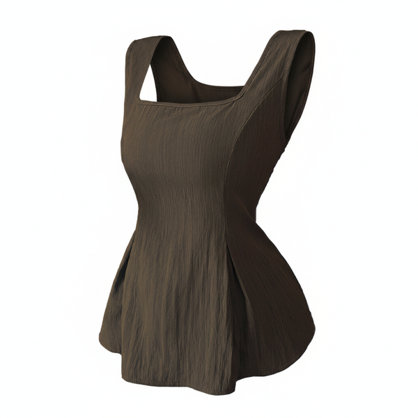 Sleeveless Top - Brown