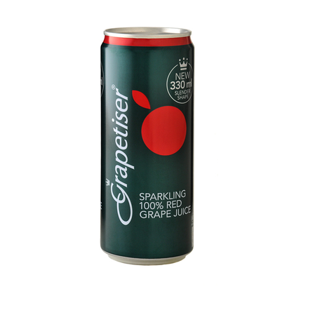 Grapetiser 100% Red Grape Juice Sparkling (24 cans x 330ml)