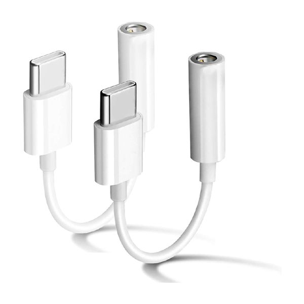 2Pack C to 3.5mm Female Headphone Jack Adapter USB C to Aux Audio Dongle