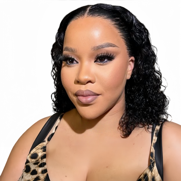 Luvée 12 inch Water Wave Wig - Human Hair with 13x4 Lace Front