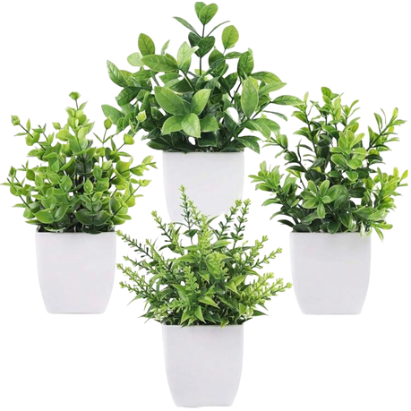 4Pieces Artificial Pot Plants for Home Decor Image