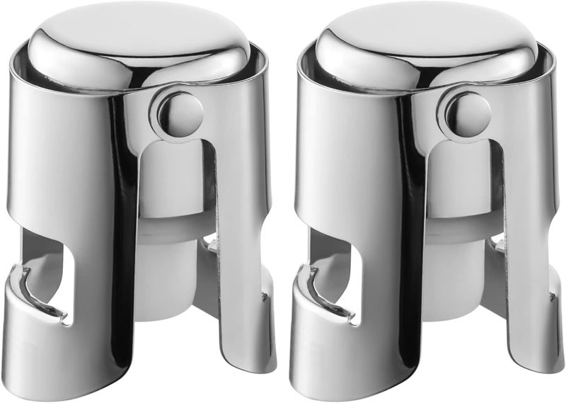 Champagne Stoppers with Stainless Steel Champagne Saver with Silicone Leak