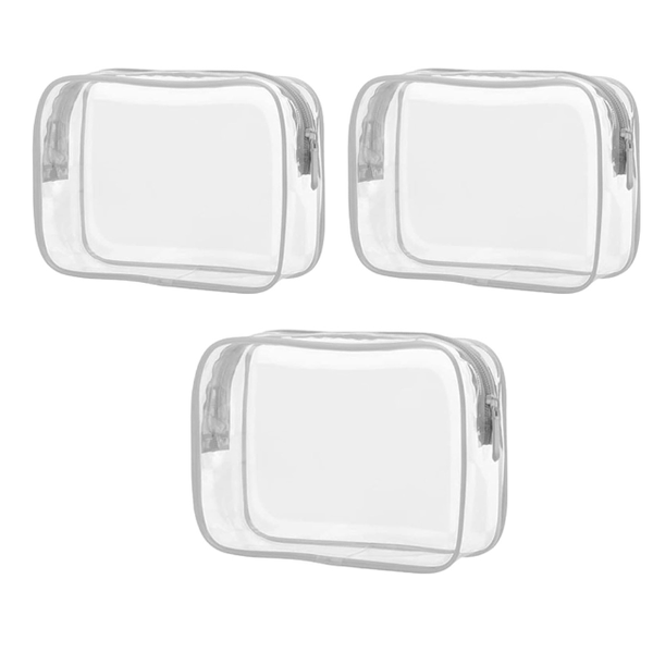 Synergy360 Clear Travel Toiletry Bag Organizer - 3 pieces