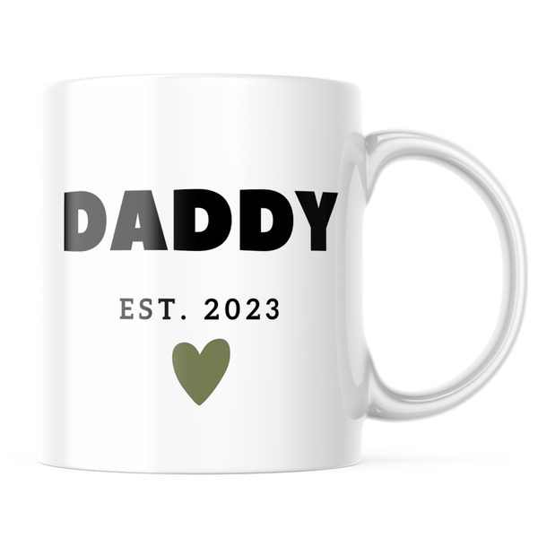 Ceramic Daddy Est 2023 Mug - White - 11 OZ
