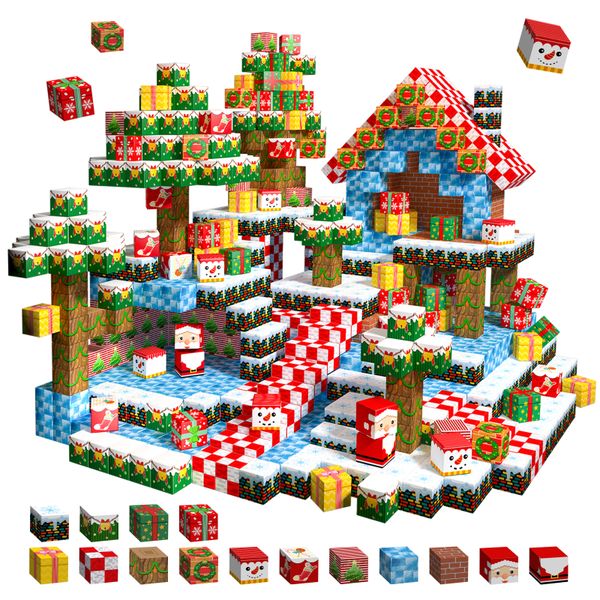 DIY Christmas Tree Magnetic Building Blocks Set