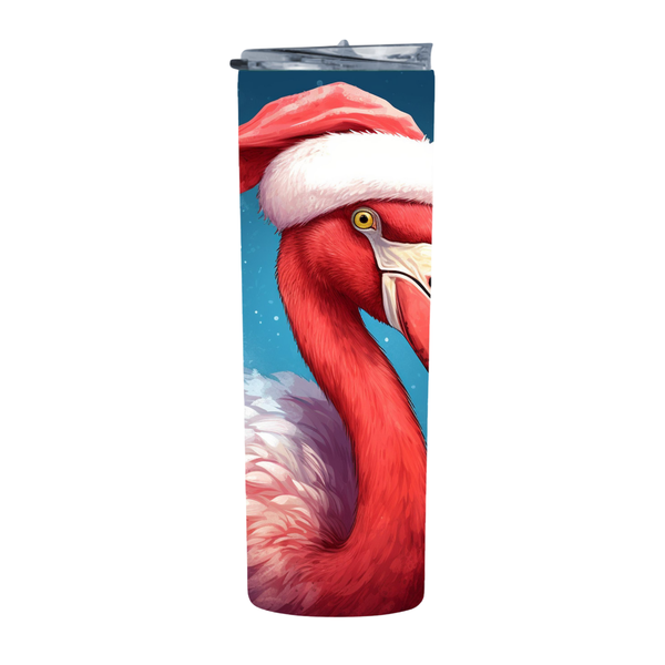 Santa Flamingo 72 20 Oz Straight Skinny Tumbler 205