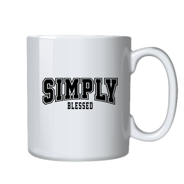Simply Blessed Christian Theme Birthday Christmas Gift Printed Cup Mug 402