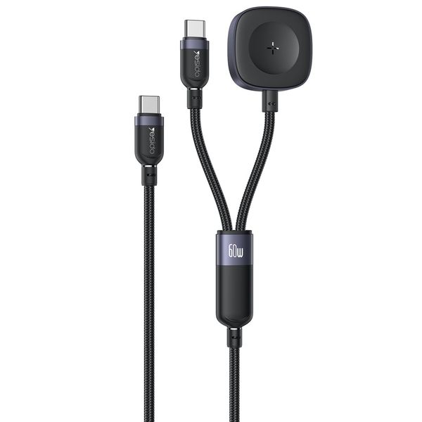 YESIDO CA136C 2in1 USB C to USB C/for Watch Charger Dock 60W Fast Charging