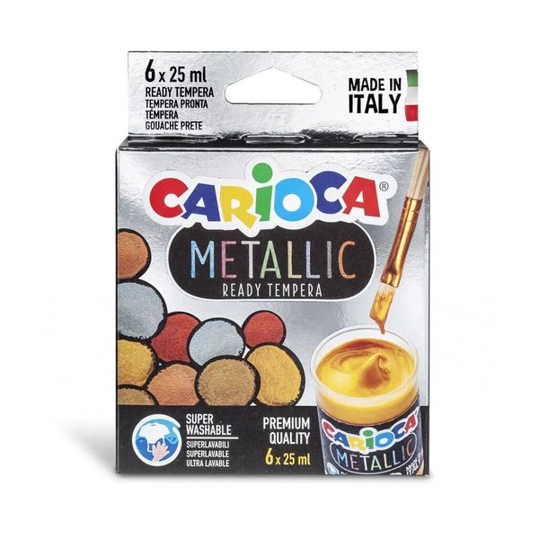 Carioca Metallic Ready Tempera 25ml K0026 (Set 6)