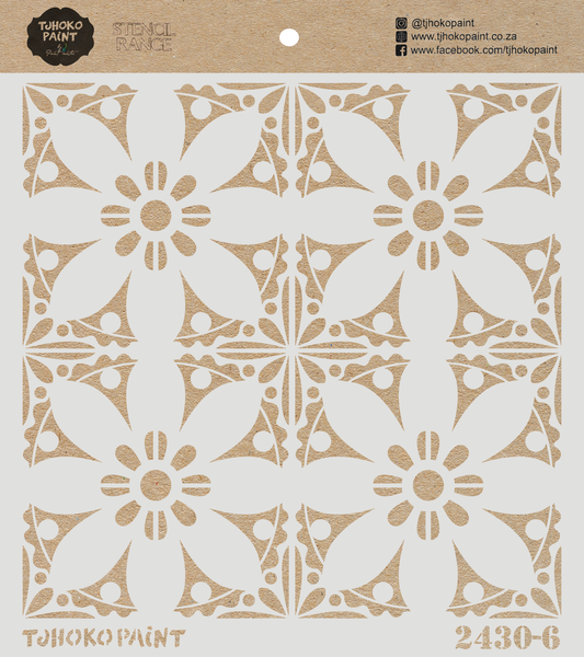 Tjhoko Paint Stencil - 30x30cm - Fresh Florals
