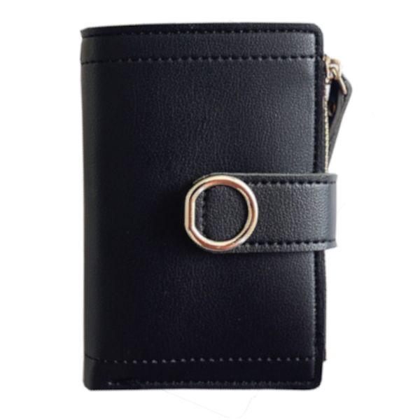 Small PU Leather Purse with Clip for Ladies