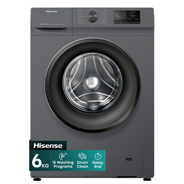 Hisense 6Kg Front Load Washing Machine-Titanium Grey