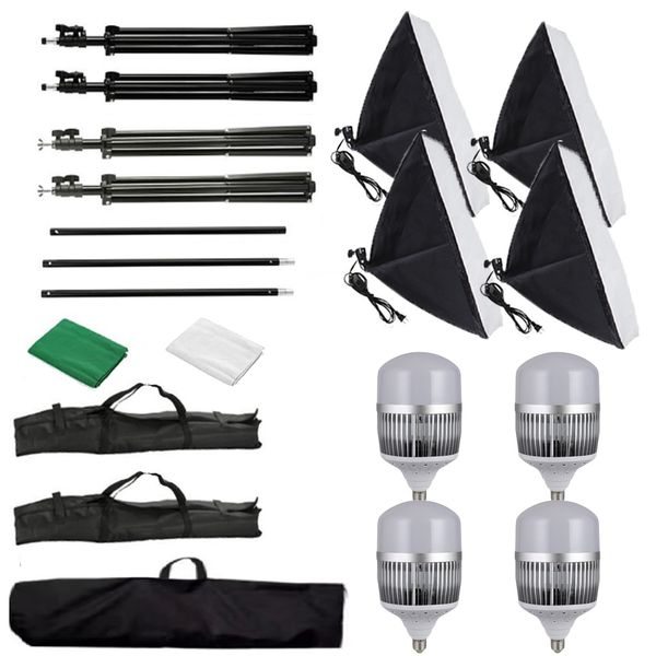 DrLight Photography Studio Backdrop And 4pcs Soft Box Lighting Kit