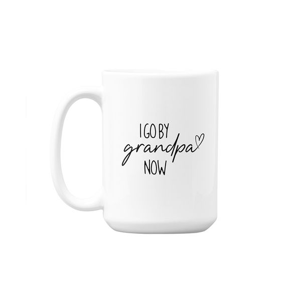 I Go By Grandpa Now Pregnancy Announcement Custom Printed Mug 440ml