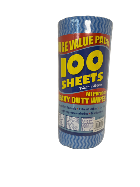 All-Purpose Heavy Duty Wipes - Cleaning Cloth - 100 Sheets