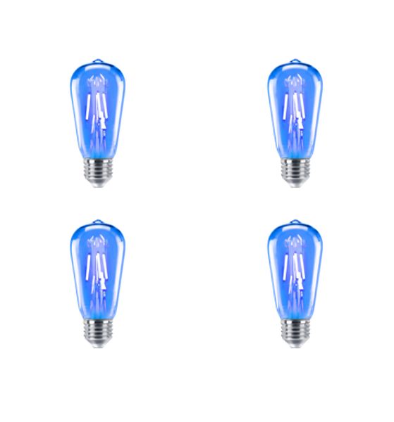 LED Filament Colour Bulb E27 Antique Look 4 Watt-4 Piece