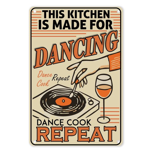 A4 Metal/Tin Poster - This Kitchen is Made for Dancing...