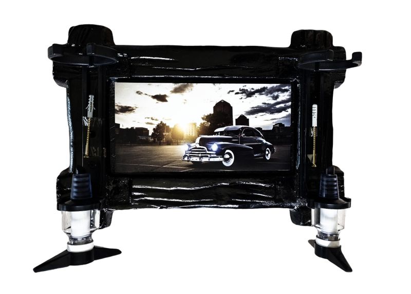 Classic Vintage Car - 2 Optic Liquor Dispenser - Black