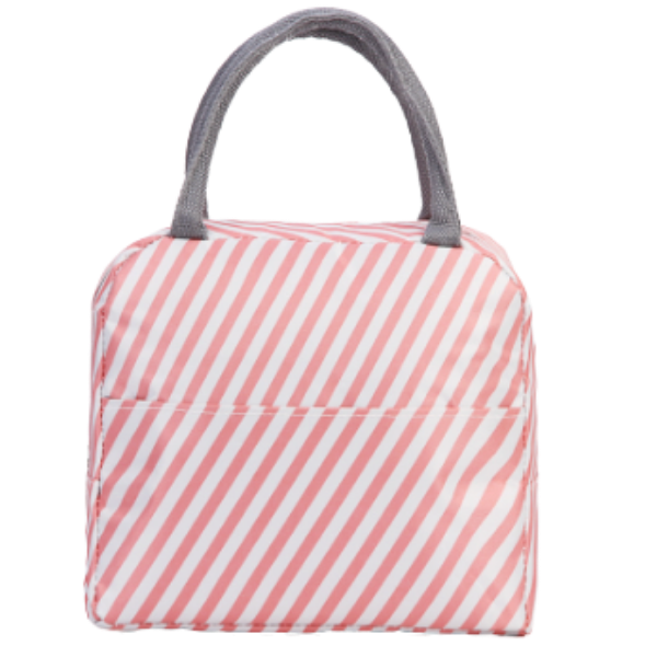 Oxford Pink Stripe lunch bag
