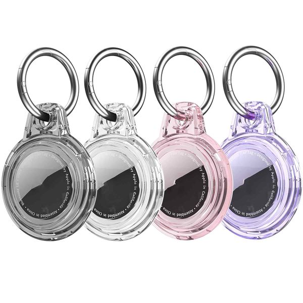 4 Pack Clear Waterproof Air Tags Holder for Travel Compatible for Apple