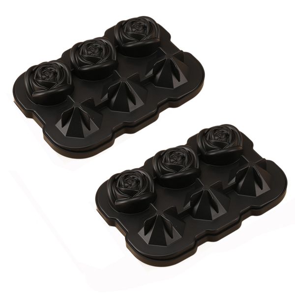 Brick And Stone Rose Home Ice Box, Whisky Ice Hockey Ice Mold-2pcs
