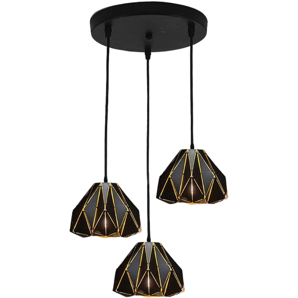 Matte Black Mid Century Retro Pendant Light-07202
