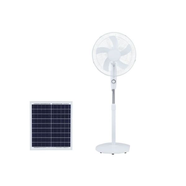 16" Rechargeable AC/DC 3-Speed Oscillating Solar Fan