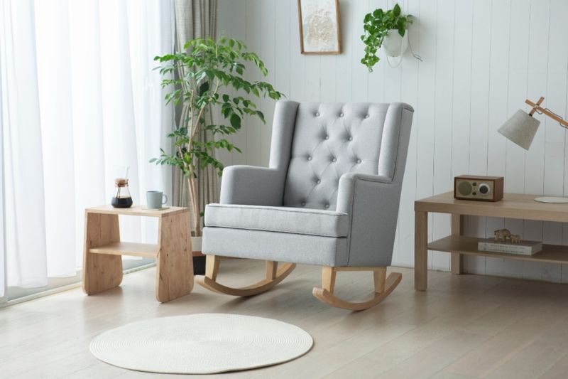 George &amp; Mason Baby - Convertible Tufted Waterproof &amp; Easy Clean Rocking Chair