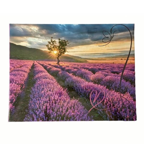 Lap Top Tray with Cushion Bottom - Lavender Field Canvas Picture