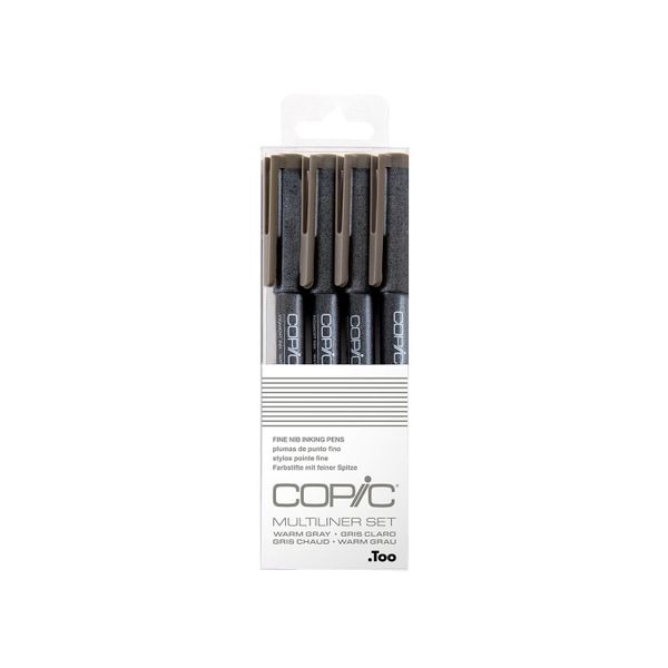 Copic Multiliner 4 Piece Warm Grey Set