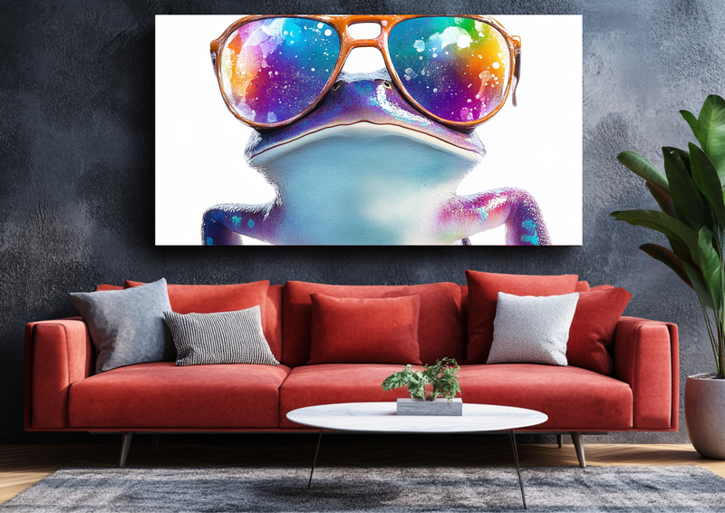 Canvas Wall Art - Frog with Oversized Glasses - BX0309