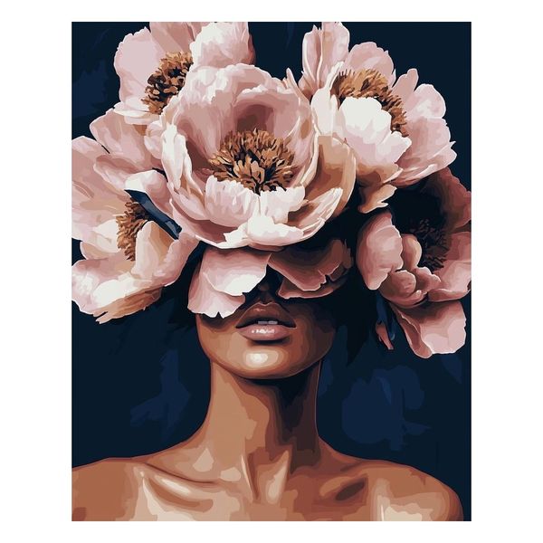 Pink Floral Unframed Paint by Numbers Kit (40x50 cm)