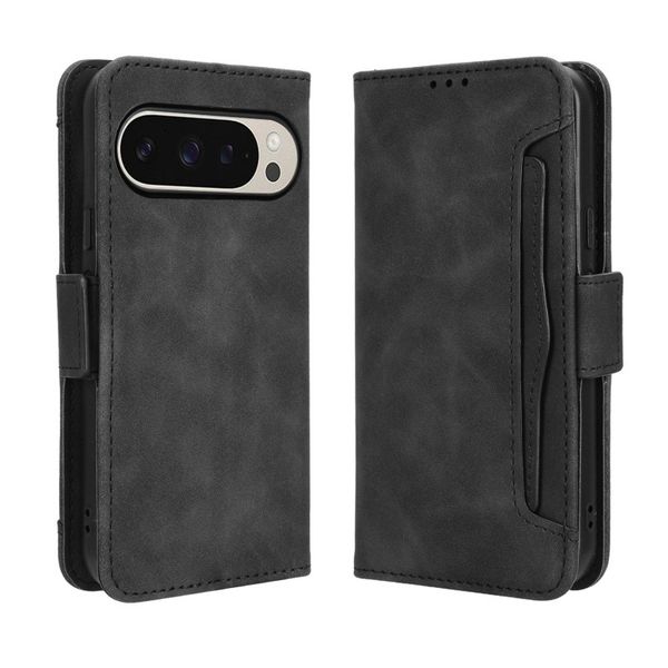 Multi Card Groove Leather Cover Compatible With Google Pixel 10 Pro XL