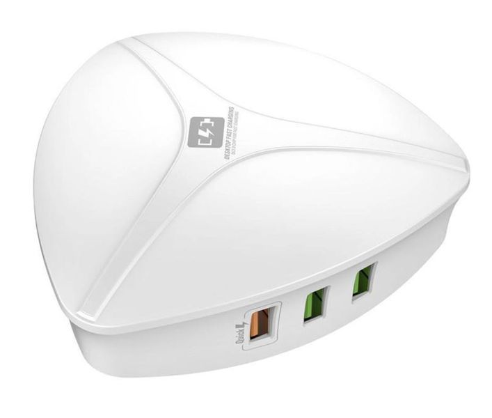 iJam Octopus 40W 1.5A 2A 3A 6-Port USB Fast Charger - White