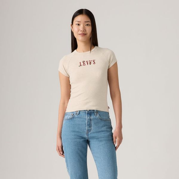 Levi's Graphic Riley Raglan Tee Oatmeal Cream