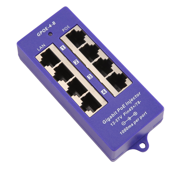 24V Gigabit Passive 4 Port 1000Mbps PoE Module for Security IP Camera