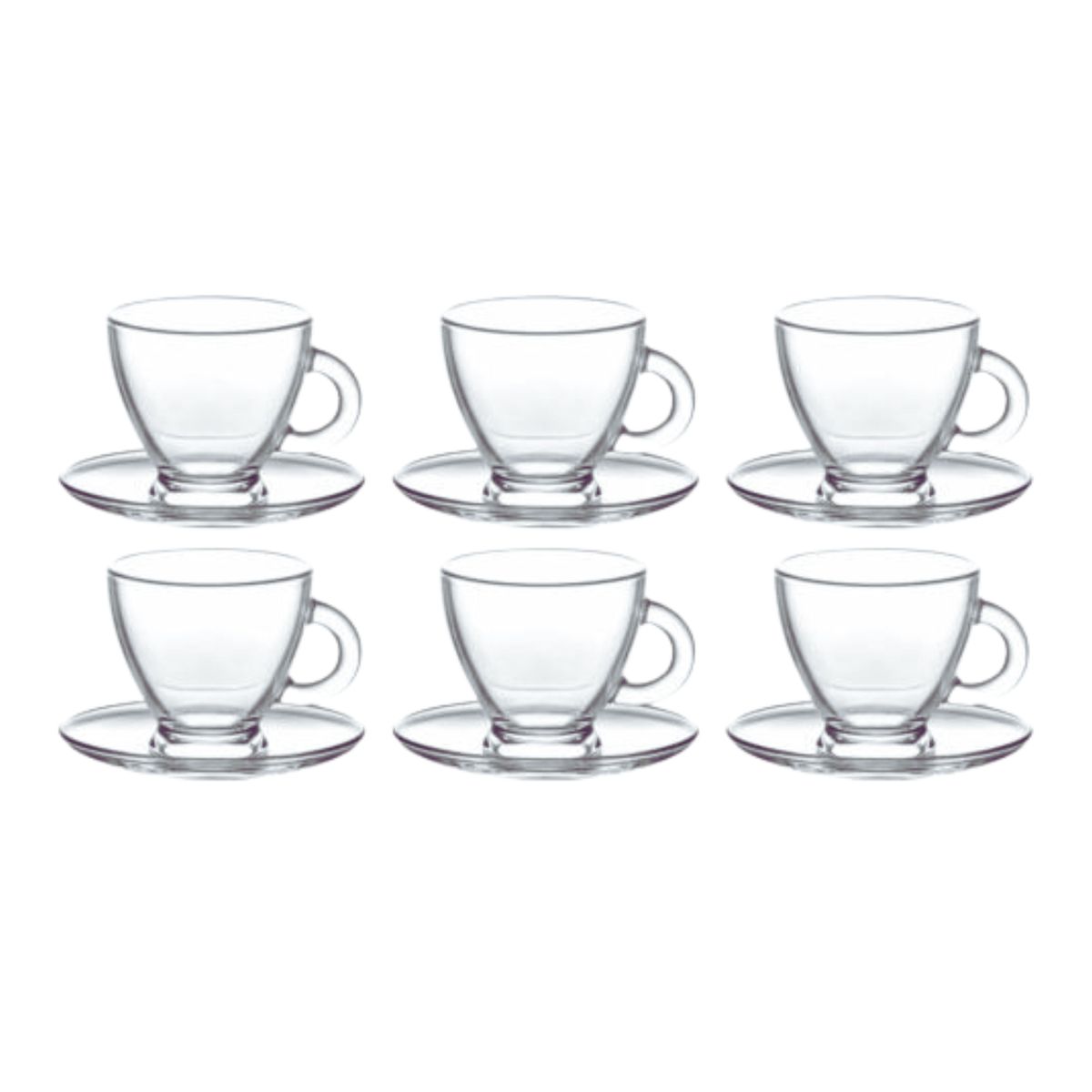 Glass Cup and Saucer 175ml 6 Pack Shop Today. Get it Tomorrow
