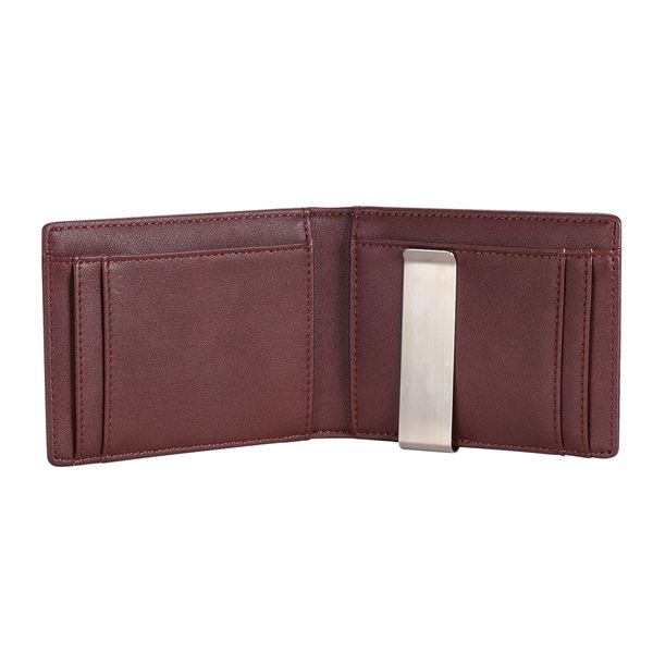 Carbon Fiber Card Holder RFID Blocking Wallet with Money Clip-Coffee