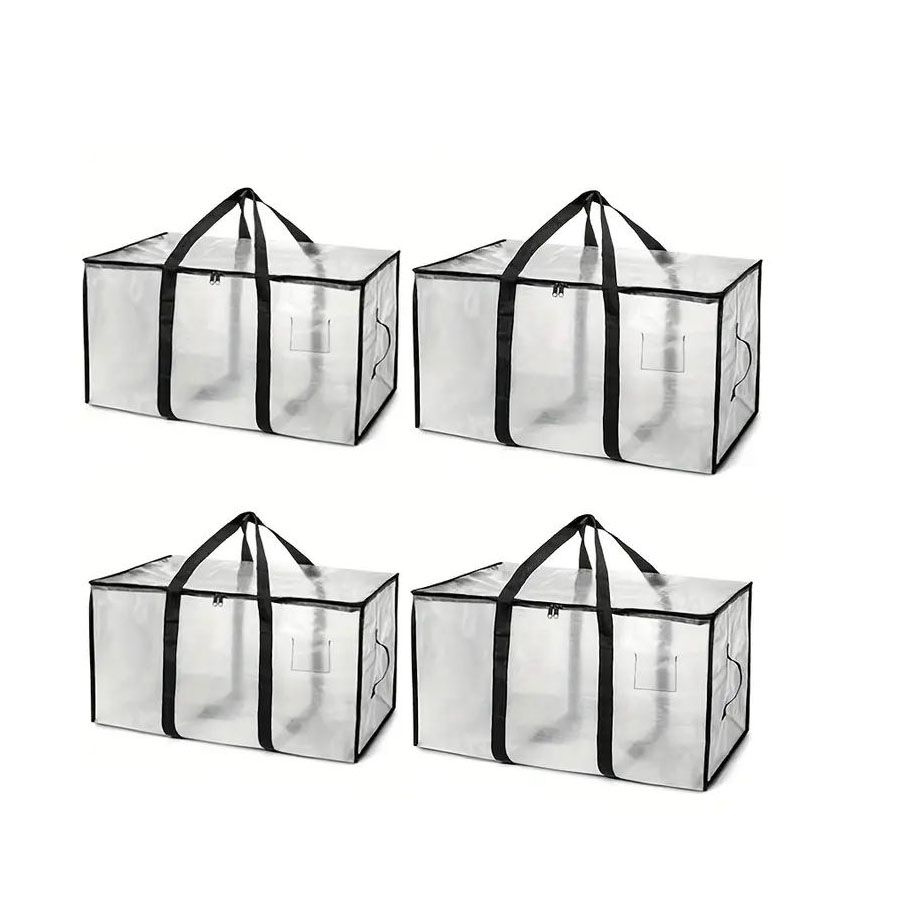 Transparent Woven Large Capacity Duffel Bag - 4 Piece (73x37x35cm)