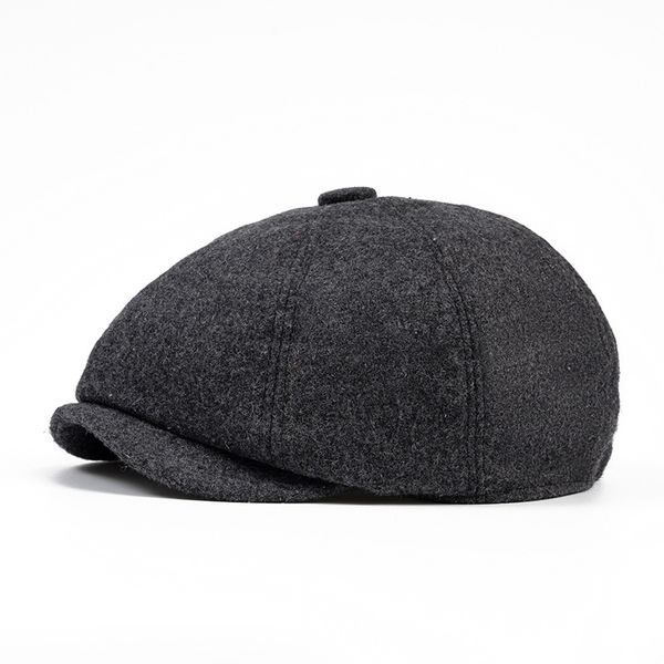 Flat Cap Newsboy Hats for Men British Style Adjustable Octagonal Cap