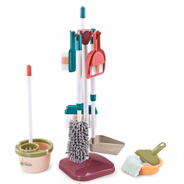 Pretend Play Kids Mini Cleaning Toys Tool 18 Pieces Set