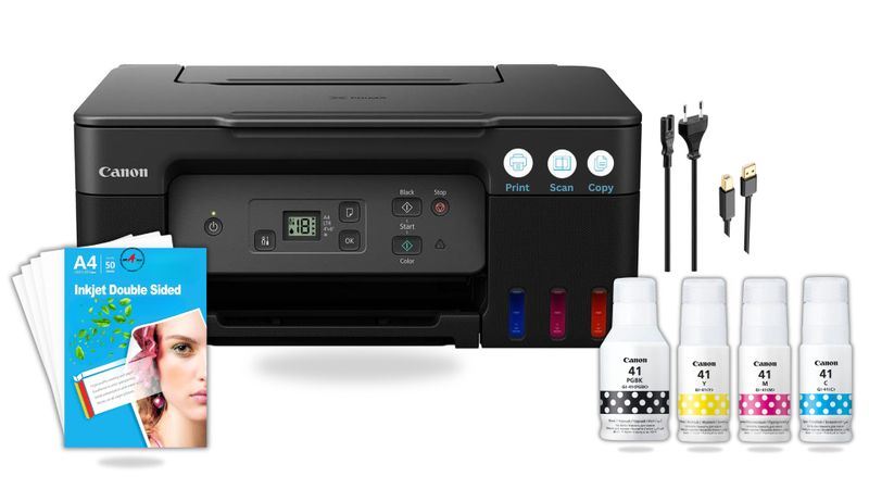 Canon Pixma G2470 MegaTank 3-in-1 A4 Printer + Photo Paper