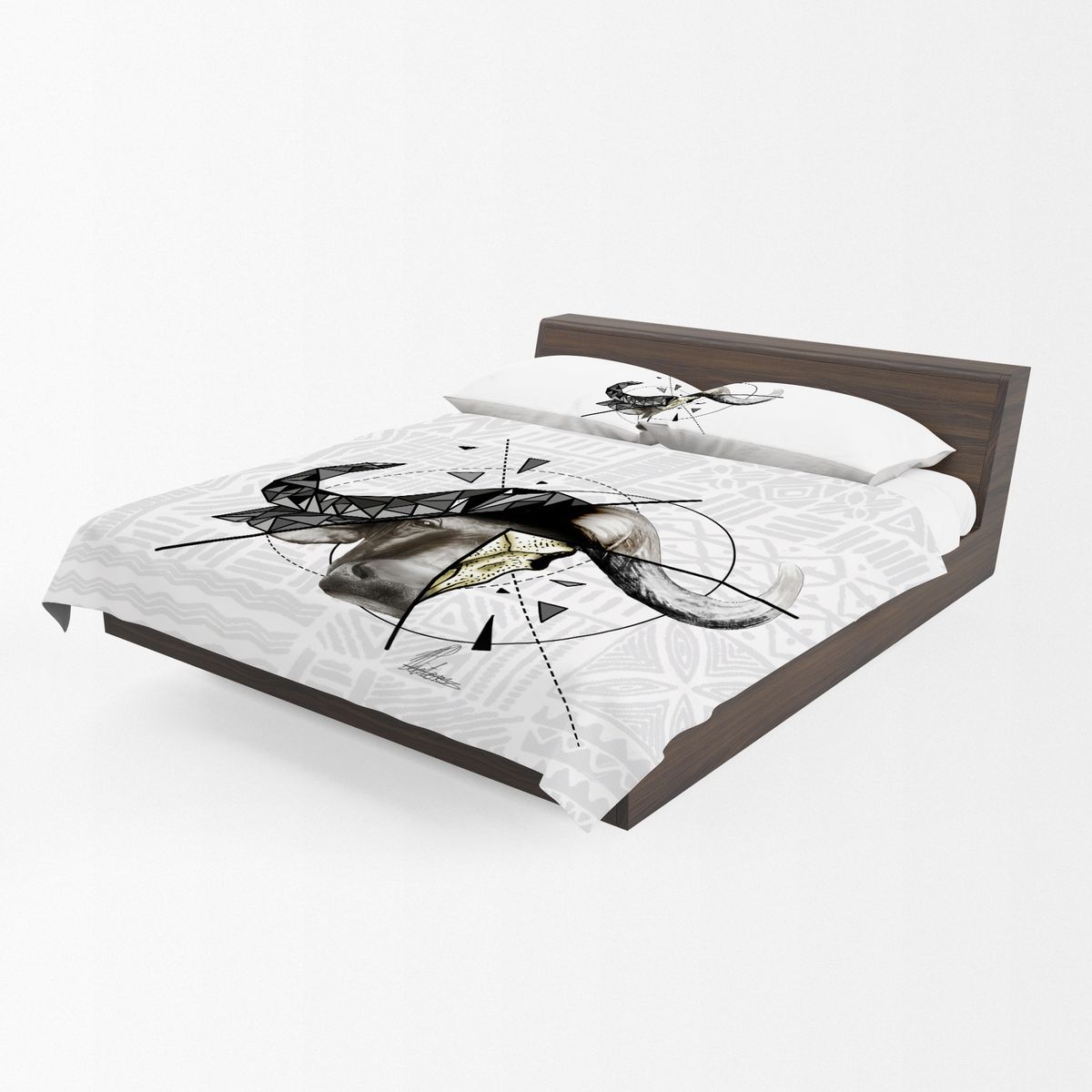 Shattered African Buffalo Duvet Cover Set By Nathan Pieterse | Shop ...