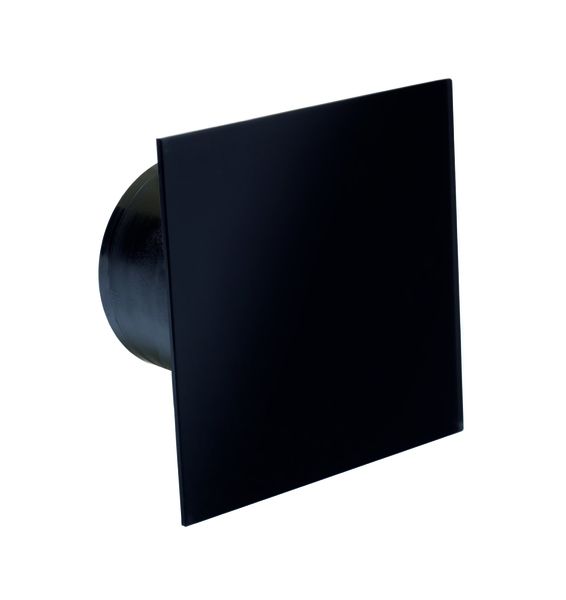 Ventilation interior wall grille 100mm with luxurious Black Glass cover