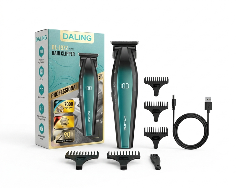 DALING DLProfessional Hair Clipper Cordless Rechargeable Trimmer 7000RPM