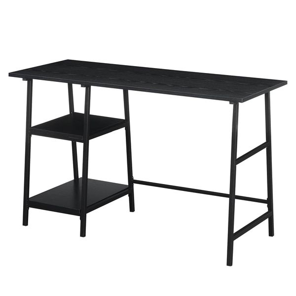 Computer Desk Home Office Workstation with 2 Shelves Student Wooden Table