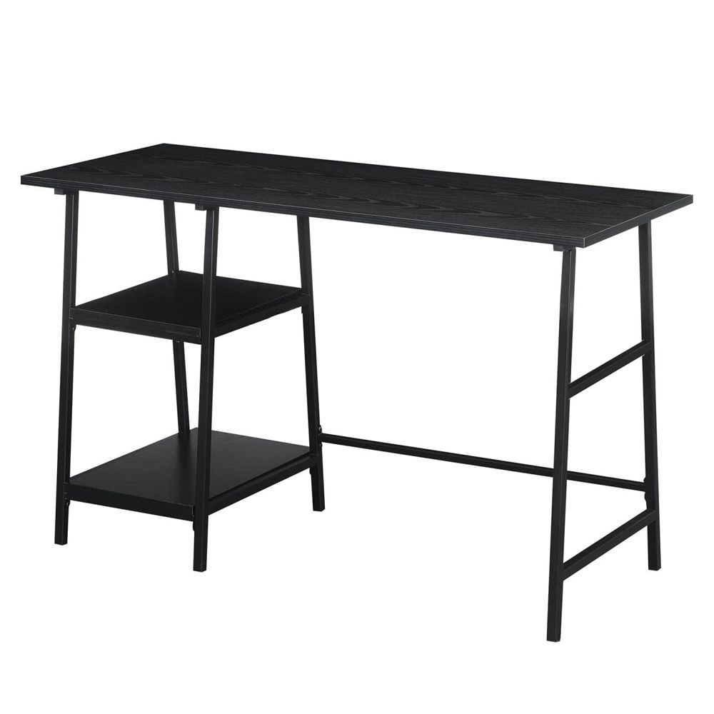 Computer Desk Home Office Workstation with 2 Shelves Student Wooden Table