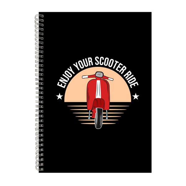 Enjoy Your Scooter Ride Notebook Scooter Gift Idea A4 Notepad 149