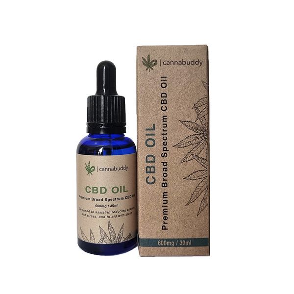 Cannabuddy Premium Broad Spectrum CBD Oil 600mg - 30ml